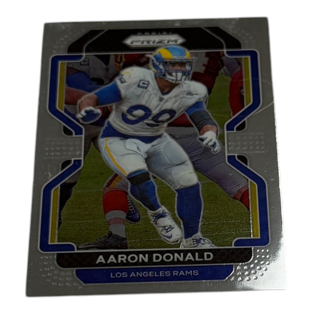 2021 Panini‎ Prizm Aaron Donald Silver Prizm Los Angeles Rams Card NFL Football
